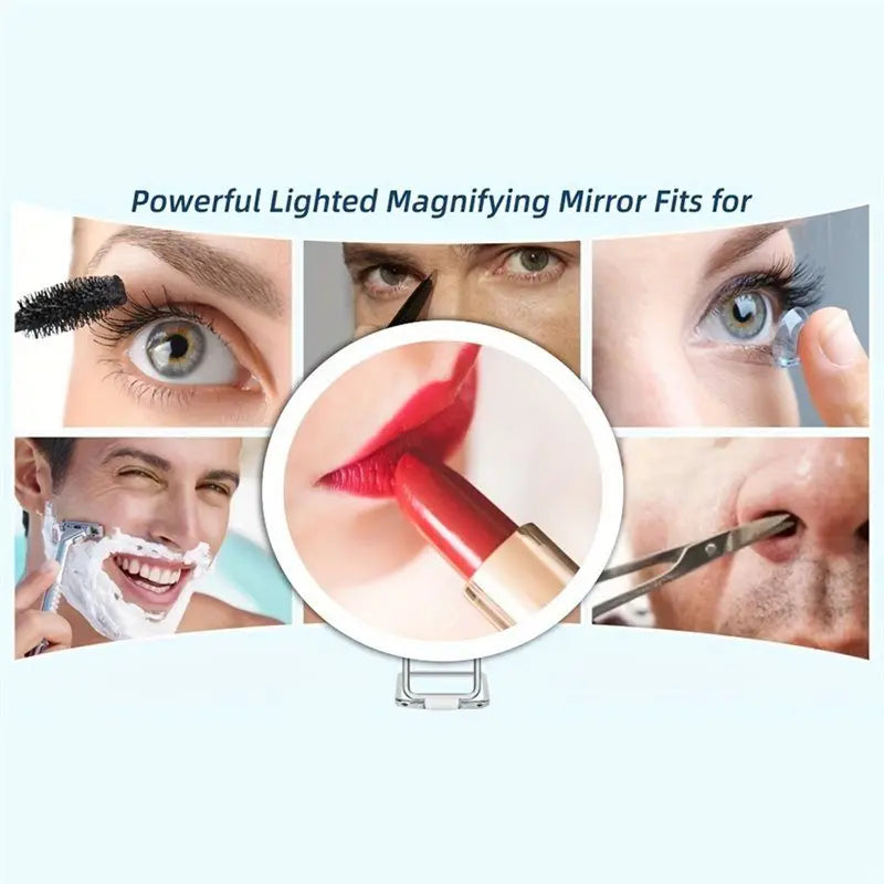 Magnifying Mirror With LED Light