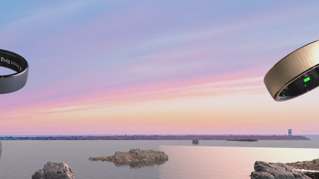 Uhoofit R10 Smart Ring with Charging Dock Men Women Health Sleep Heart Rate Monitoring IP68 & 5ATM Waterproof Multi-sport Mode